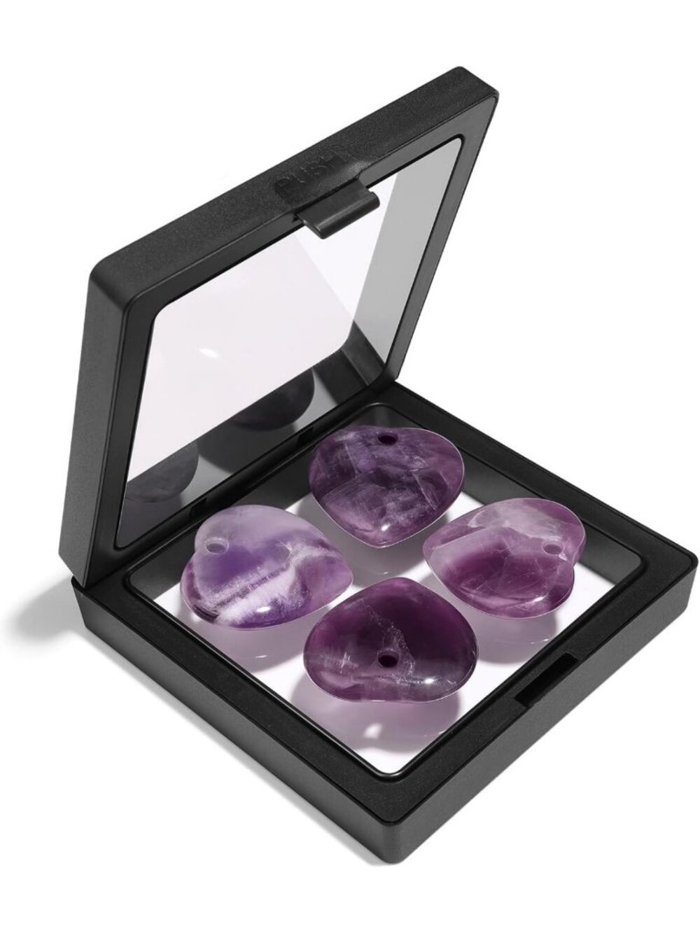 Natural Gemstone Crystal Pendant Charms for Jewelry Making - 4 Assorted Shapes